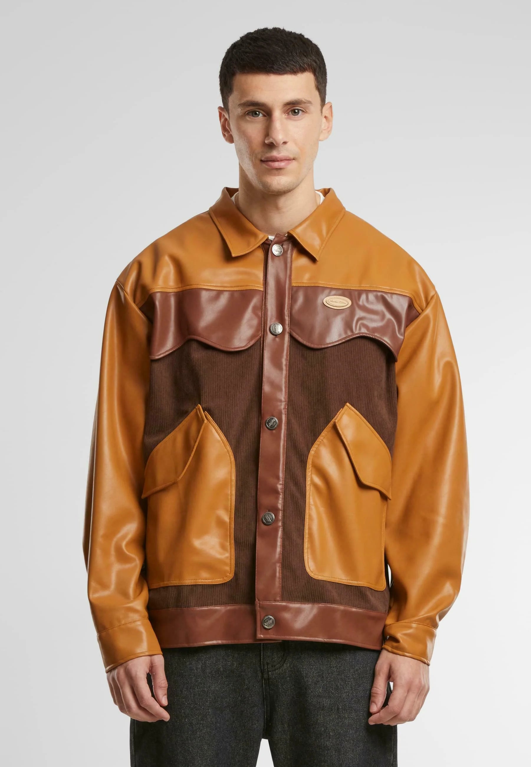 Giacca di pelle - Veluna brown